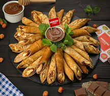 Блинчики с бананами и нутеллой