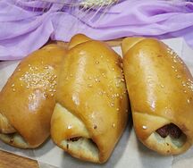 Сосиска в тесте сыр и картошка