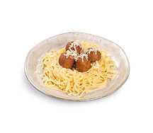 Спагетти с куриными фрикадельками