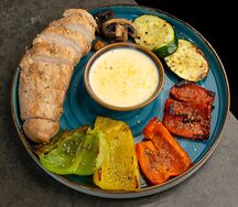 Цыпленок с овощами на гриле