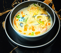 Сырный суп с морепродуктами