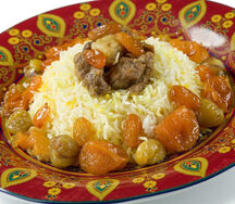 Плов из баранины с каштанами