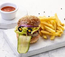 Мини-бургер с картофелем фри