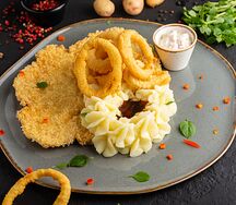 Шницель куриный с гарниром