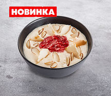 Десерт гурьевский с малиной-земляникой и орешками