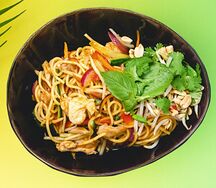 Лапша яичная по-сингапурски