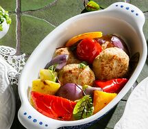 Котлеты из цыпленка с овощами