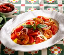 Салат по-каталонски с креветками 