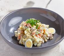 Оливье по-домашнему с языком