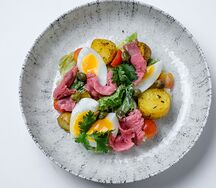 Картофельный салат с ростбифом