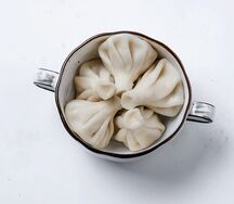 Хинкали с сыром и зеленью