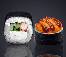 Запечённый с креветкой