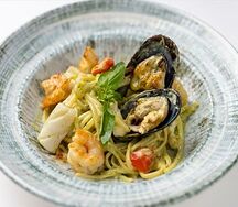 Паста сливочная с морепродуктами