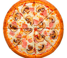 Пицца Грибная с ветчиной 30см тонкая