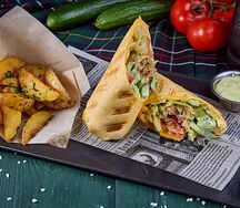 Шаверма с рваной свининой