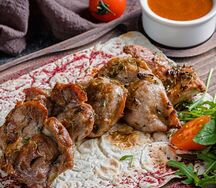 Шашлык из говядины (бастурма)