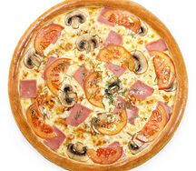Пицца с ветчиной и грибами 