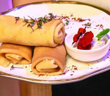Блины с курицей и грибами