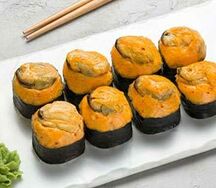 Запеченный Острый мидии