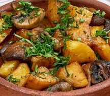 Картофель, жаренный с грибами