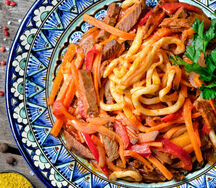 Кавурма лагман с говядиной