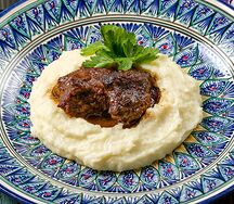 Телячьи щёчки с пюре