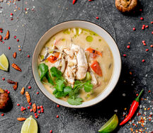 Суп Том Кха с курицей