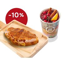 Комбо с сэндвичем и напитком