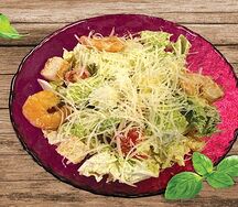 Салат Цезарь с креветками