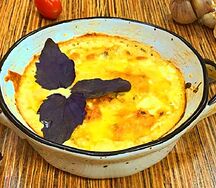 Запеканка Картофель, грибы шампиньоны, брокколи и ветчина 