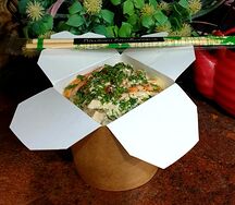 Wok яичный в соусе терияки со свининой и овощами