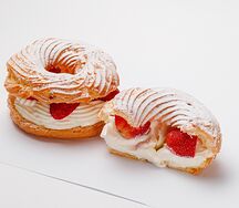 Кольцо заварное с клубникой
