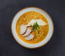 Рамен с сыром и курицей