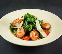 Руколла с креветками