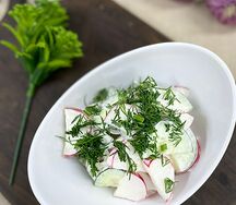 Редиска с огурцами