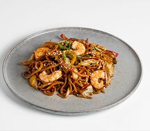 Удон с креветками