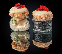 Запеченный ролл с креветкой