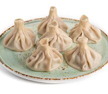 Вареные хинкали с бараниной