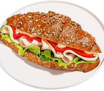 Бриошь с куриной ветчиной