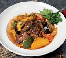 Жаркое из баранины с овощами