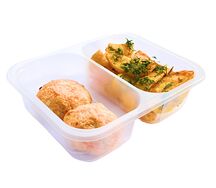 Чикенболлы с картофельными дольками