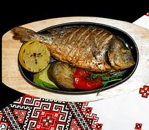 Дорадо с овощами гриль