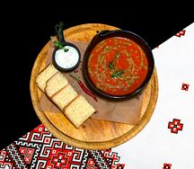 Томатный суп с фасолью