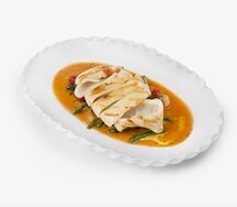 Кальмар на гриле с овощами 