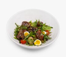 Салат с куриной печенью