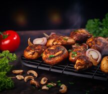 Грибы на углях