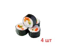 Роллм Креветка Салмон с Масаго (Четыре кусочка )