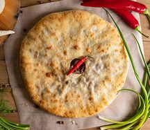 Мясо, грибы - осетинский пирог