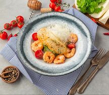 Салат Цезарь с креветками