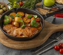 Жаркое с копченой курицей